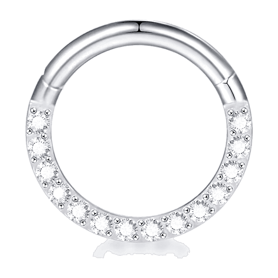 Argola Gota com Zircônias - Ouro